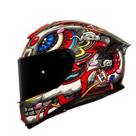 Sway 861 Carbon Desing Full Face Kırmızı Motosiklet Kaskı