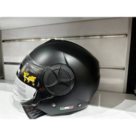 Sway SW-737 Mat Krem Siyah Çenesiz Güneş Gözlüklü Kask