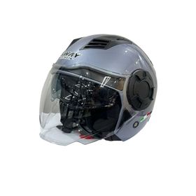 Sway SW-766 Titanyum Gri Çenesiz Güneş Gözlüklü Kask