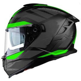Sway SW-865 Mat Gri Yeşil Kask