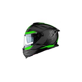 Sway SW-865 Mat Gri Yeşil Kask