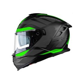 Sway SW-865 Mat Gri Yeşil Kask
