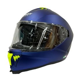 Sway SW-865 Mat Mavi Güneş Gözlüklü Kask