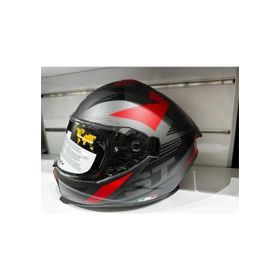 Sway SW-865 St Titanyum Kırmızı Siyah Güneş Gözlüklü Kask