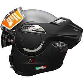 Sway SW 907 Stratos 180 Çene Açılır Siyah Motosiklet Kaskı