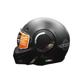 Sway SW 907 Stratos 180 Çene Açılır Siyah Motosiklet Kaskı