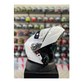 Sway SW-917 Beyaz Çene Açılır Güneş Gözlüklü Kask