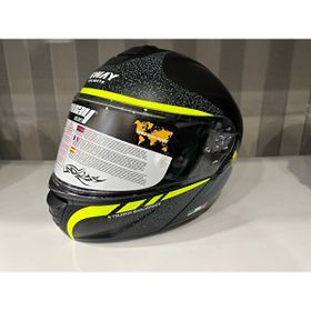 Sway SW-917 Mat Siyah Çene Açılır Güneş Gözlüklü Kask