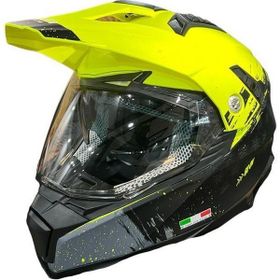 Sway SW-X60 Mat Siyah Sarı Camlı Güneş Gözlüklü Kask