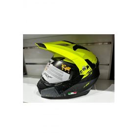 Sway SW-X60 Mat Siyah Sarı Camlı Güneş Gözlüklü Kask