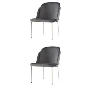 Sweet Home 2 Adet Limon Metal Krom Mutfak Salon Yemek Odası Sandalyesi