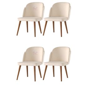 Sweet Home 4 Adet Limon Ahşap Ceviz Mutfak Salon Yemek Odası Sandalyesi