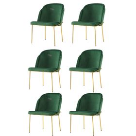 Sweet Home 6 Adet Limon Metal Gold Mutfak Salon Yemek Odası Sandalyesi