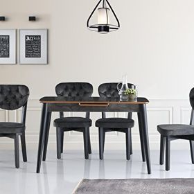 Sweet Home Milano H Gloss Mdf Irony Masa +4 Adet Gala Sandalye Takım