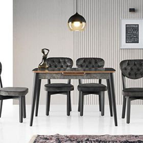 Sweet Home Milano Mdf Aris Masa +4 Adet Gala Sandalye Takım