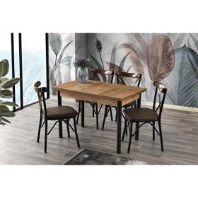 Sweet Home Smart Açılır Diş Budak Masa + 4 Adet Çapraz Sandalye Takım