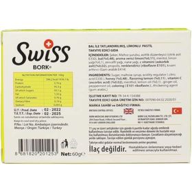 Swiss Bork Bal Limon Propolis 24 Pastil