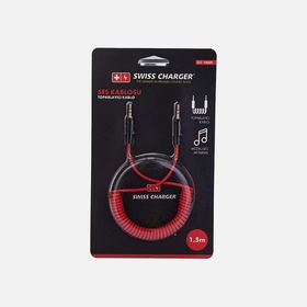 Swiss Charger 1.5 mt Sprial Ses Kablosu