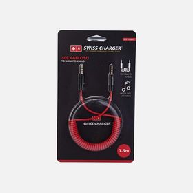 Swiss Charger 1.5 mt Sprial Ses Kablosu