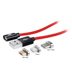 Swiss Charger SCC-10008 1.5 mt Manyetik Uçlu iOS-Mıcro Usb-Type-C Data Ve Şarj Kablosu