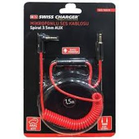 Swiss Charger SCC-10019 Mikrofonlu Ses Kablosu
