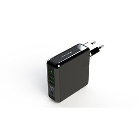 Swiss Charger SCC-30093 Powerbank Özellikli 2x USB Çıkışlı 2.4A Kablosuz Duvar Şarj Aleti