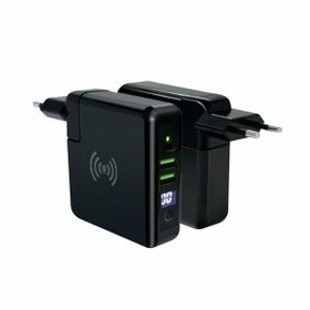 Swiss Charger SCC-30093 Powerbank Özellikli 2x USB Çıkışlı 2.4A Kablosuz Duvar Şarj Aleti