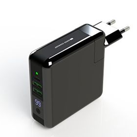 Swiss Charger SCC-30093 Powerbank Özellikli 2x USB Çıkışlı 2.4A Kablosuz Duvar Şarj Aleti