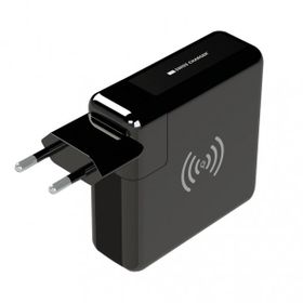 Swiss Charger SCC-30093 Powerbank Özellikli 2x USB Çıkışlı 2.4A Kablosuz Duvar Şarj Aleti