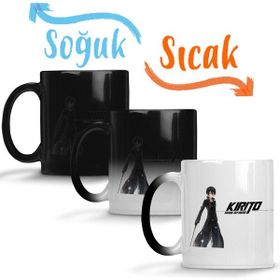 Sword Art Online Kirito Kirigaya Kazuto Anime Sihirli Porselen Kupa