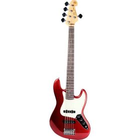 SX SJB62/5/MRD Metallic Red 5 Telli Bass Gitar