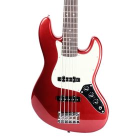 SX SJB62/5/MRD Metallic Red 5 Telli Bass Gitar