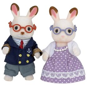Sylvanian Families 5190 Çikolata Kulaklı Tavşan Anneanne ve Dede
