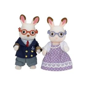 Sylvanian Families 5190 Çikolata Kulaklı Tavşan Anneanne ve Dede
