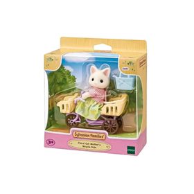 Sylvanian Families 5680 Çiçekli Kedi Anne ve Bisiklet Oyuncak