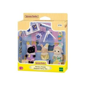 Sylvanian Families 5750 Anaokulu Arkadaşları Pijama Partisi Üçlüsü Oyun Seti