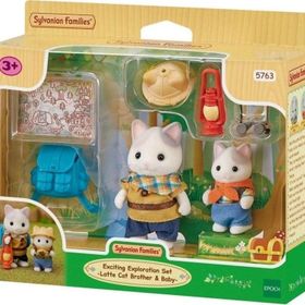Sylvanian Families 5763 Latte Kedi Abi ve Bebek Heyecanlı Keşif Seti