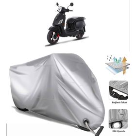 Sym Fiddle III Siyah Arka Çanta Uyumsuz Ultra Kalın Su Geçirmez Motor Brandası
