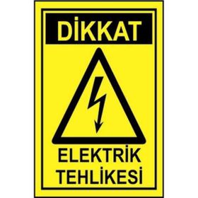 Sym STW014 Dikkat Elektrik Tehlikesi Uyarı Levhası