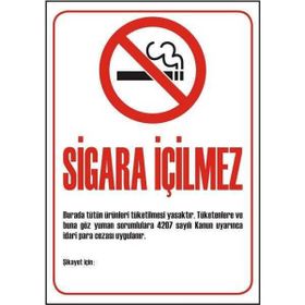 Sym STW023 Sigara İçilmez Uyarı Levhası