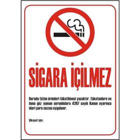 Sym STW023 Sigara İçilmez Uyarı Levhası