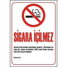 Sym STW023 Sigara İçilmez Uyarı Levhası