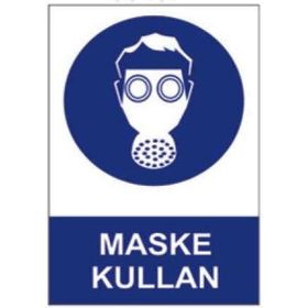 Sym STW057 Maske Kullan Uyarı Levhası