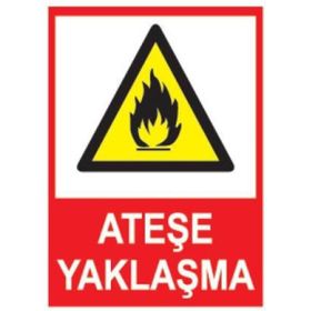Sym STW059 Ateşe Yaklaşma Uyarı Levhası