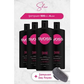 Syoss Shine 4x500 ml Şampuan + Şampuan Fırçası