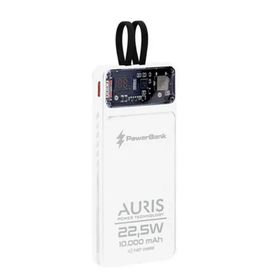 Syrox 10000 mAh 22,5 Watt Kablolu Hızlı Şarj Taşınabilir Şarj Cihazı Beyaz Powerbank