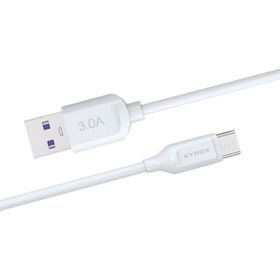 Syrox C108 1 mt 3.0A 18W Beyaz Micro USB Hızlı Şarj ve Data Kablosu