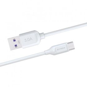 Syrox C108 1 mt 3.0A 18W Beyaz Micro USB Hızlı Şarj ve Data Kablosu