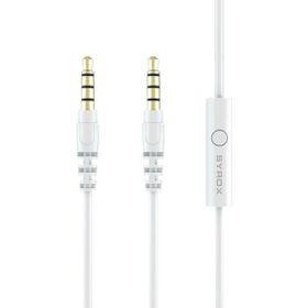 Syrox C118 Beyaz Audio 3.5 mm 1.5 m AUX Mikrofonlu Ses Aktarım Kablosu