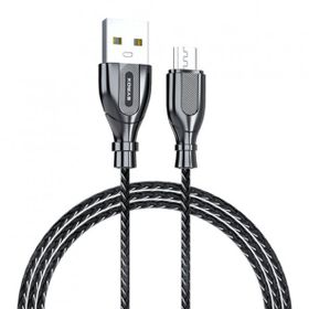 Syrox C121M Ultron Siyah 2A 1 mt Metal Örgü Micro USB Data/Şarj Kablosu